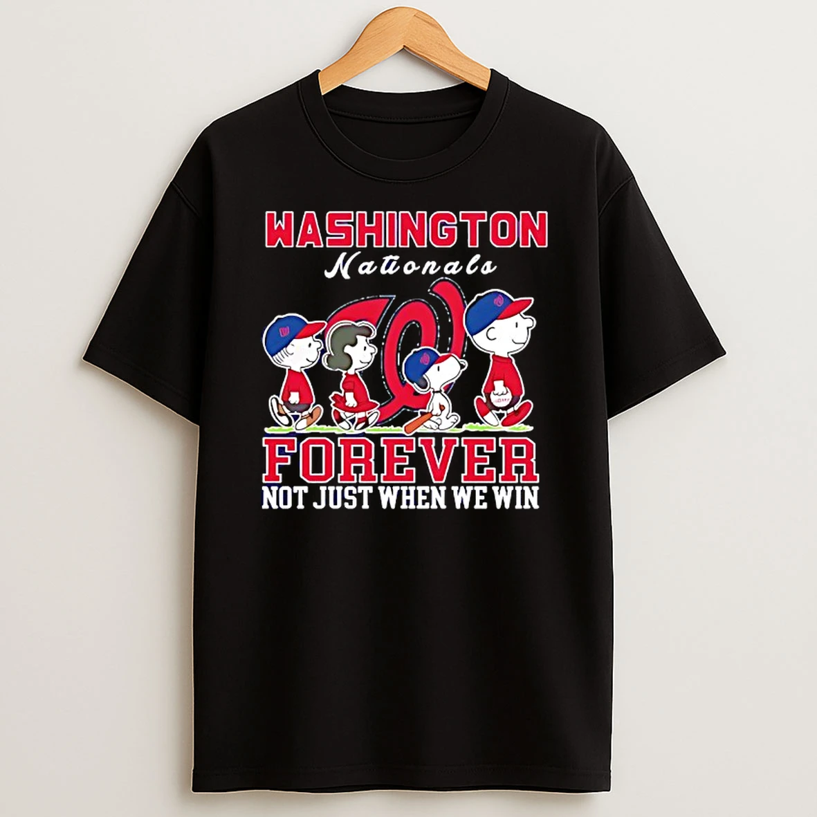 Snoopy And Charlie Brown Washington Nationals Forever Not Just When We Win T Shirt