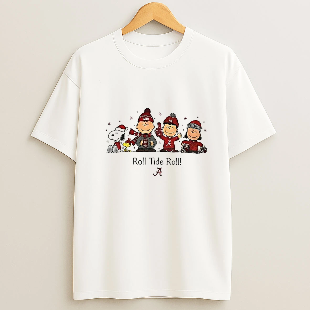 Snoopy And Peanuts Alabama Crimson Tide Football Roll Tide Roll College Football T Shirt