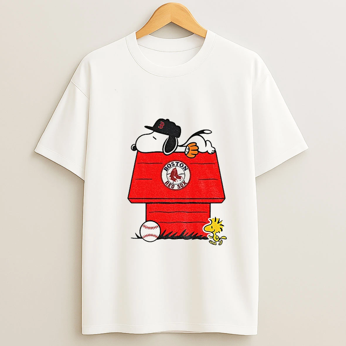Snoopy And Woodstock Boston Red Sox Dugout Mlb Baseball T Shirt