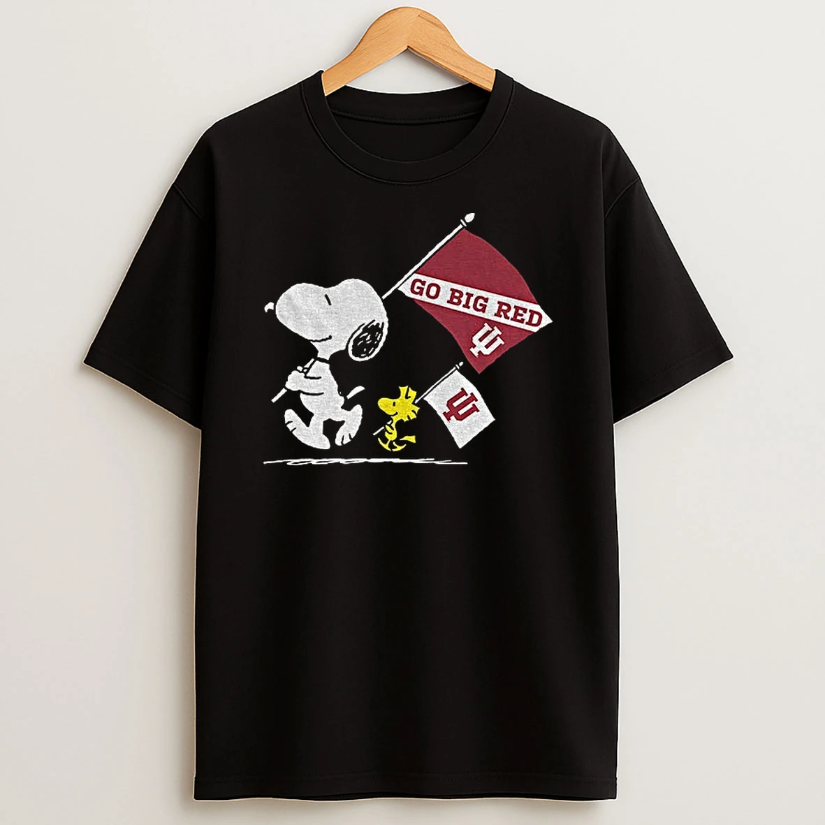 Snoopy And Woodstock Indiana Hoosiers Football 2025 Go Big Red T Shirt