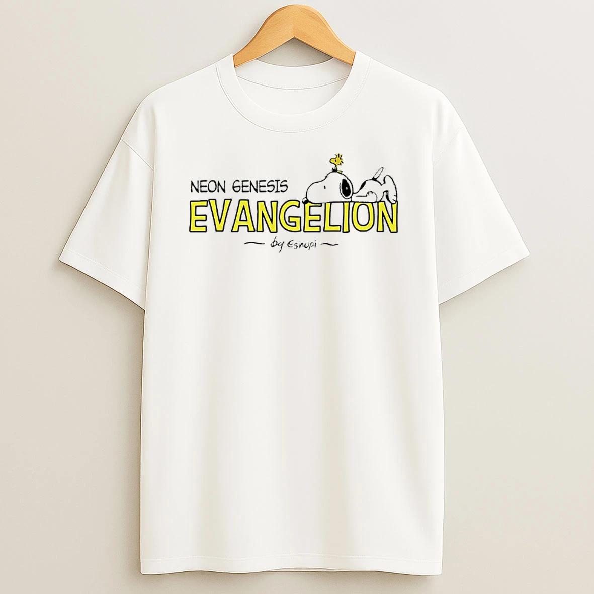 Snoopy And Woodstock Neon Genesis Evangelion T Shirt