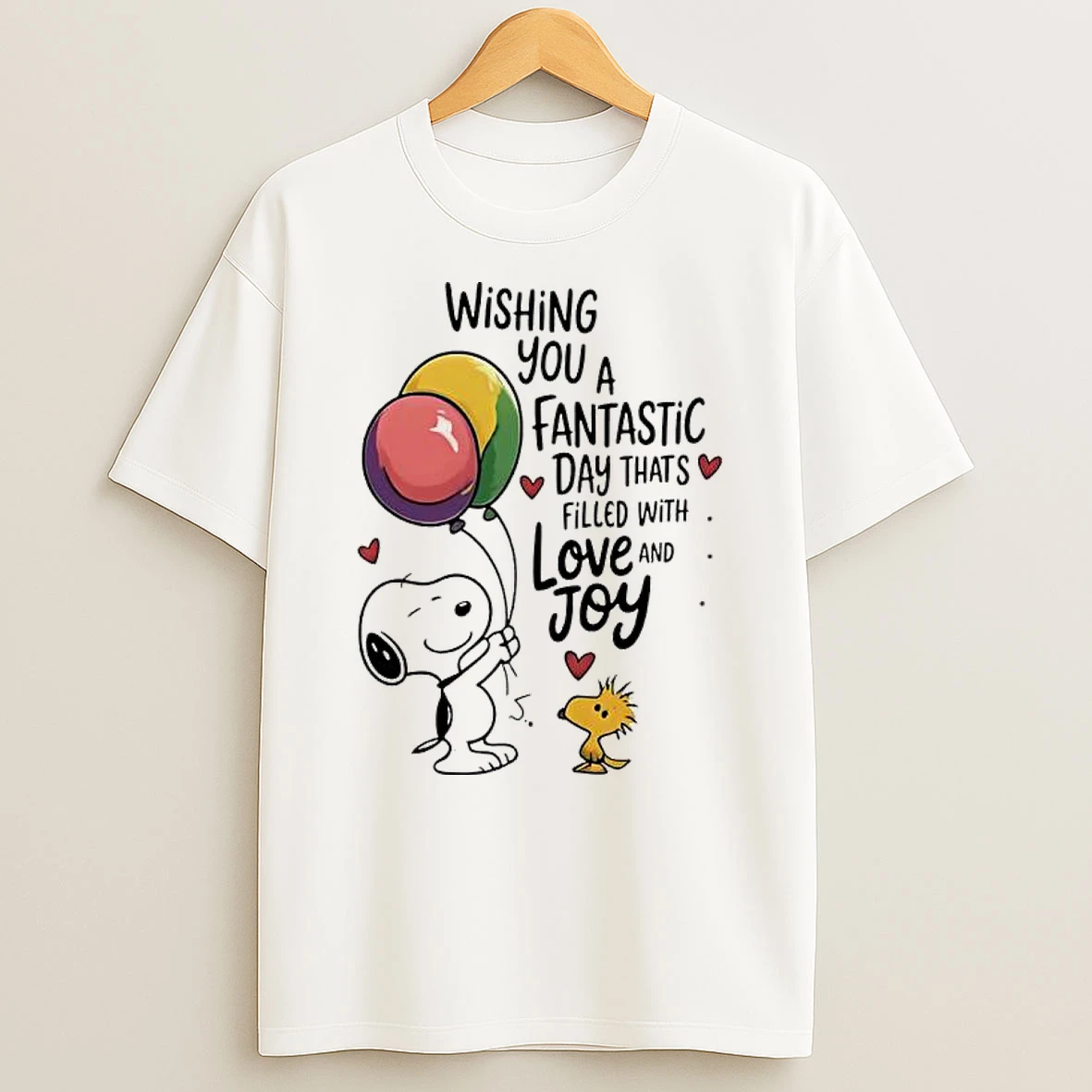 Snoopy And Woodstock Wishing You A Fantastic Day Thats Filled With Love And Joy T Shirt