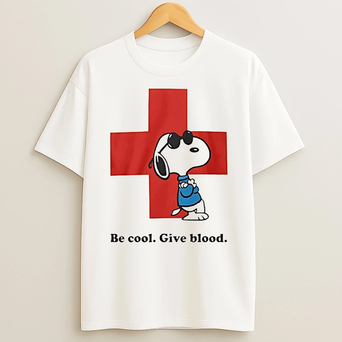 Snoopy Be Cool Give Blood Circle T Shirt
