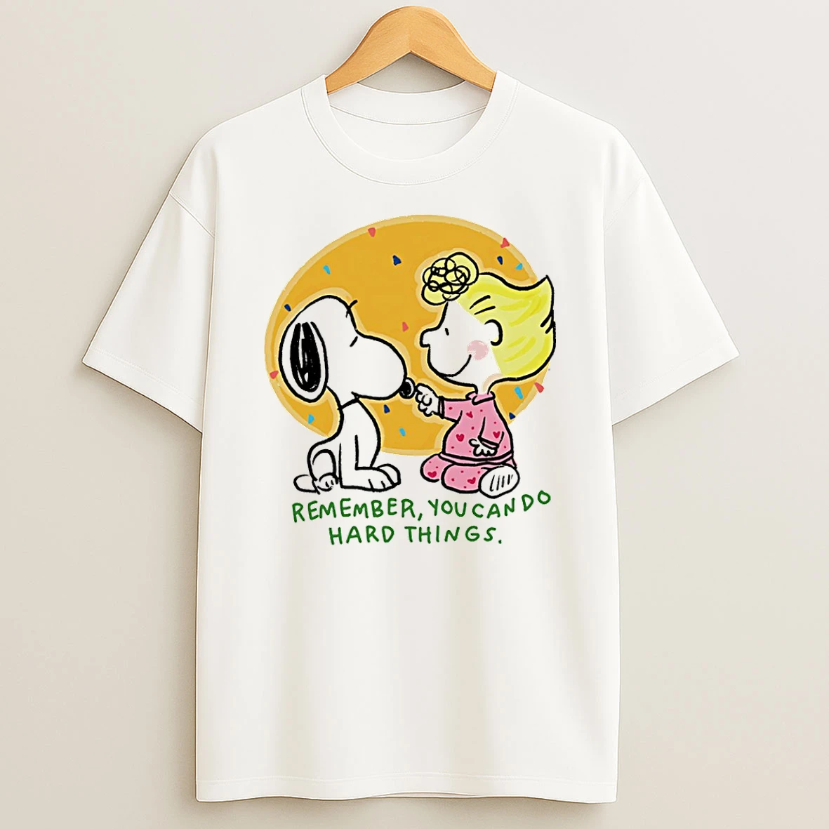 Snoopy Remember You Can Do Hard Things T Shirt