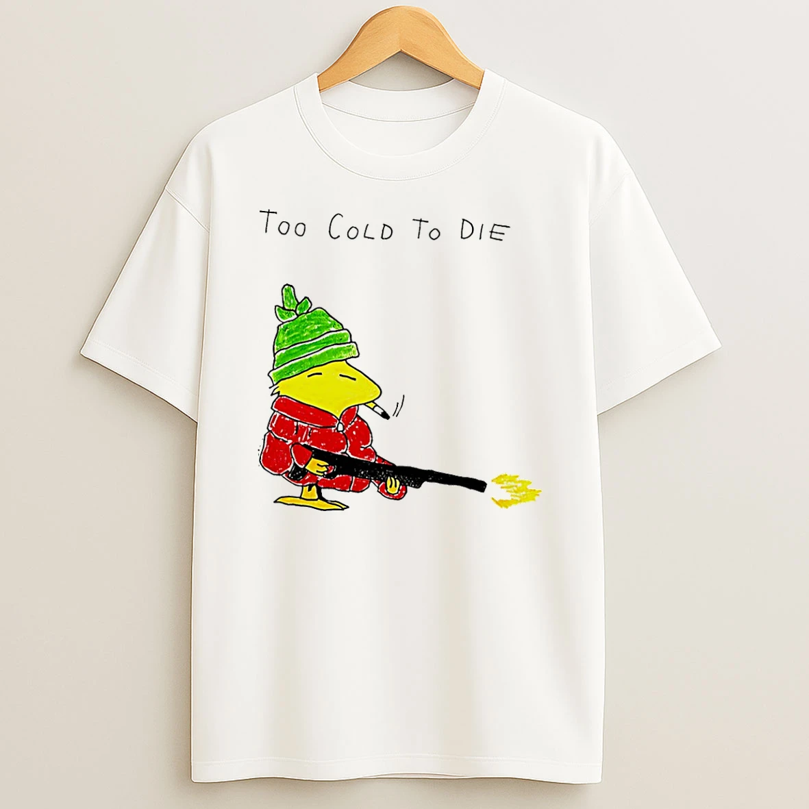 Snoopy Too Cold To Die Paint T Shirt