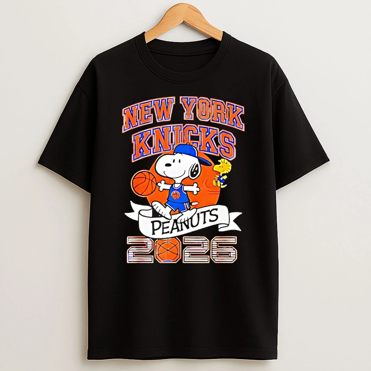Snoopy Wearing New York Knicks Outfit Peanuts 2026 T Shirt