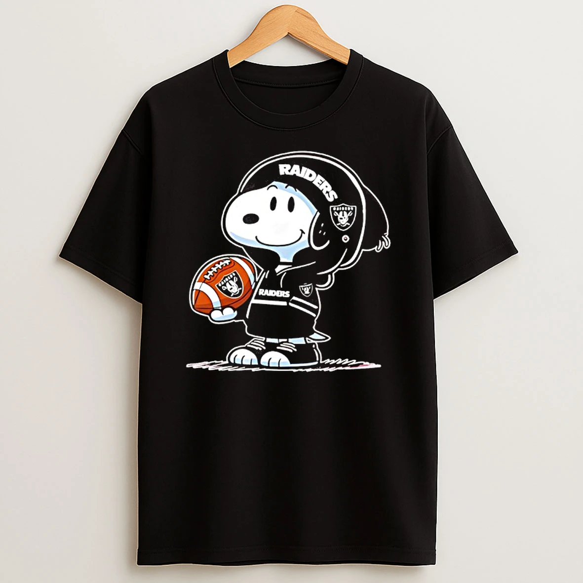 Snoopy Wears Las Vegas Raiders Football T Shirt