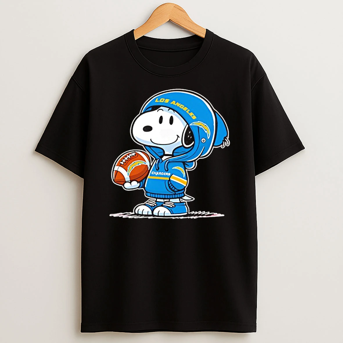 Snoopy Wears Los Angeles Chargers Football T Shirt