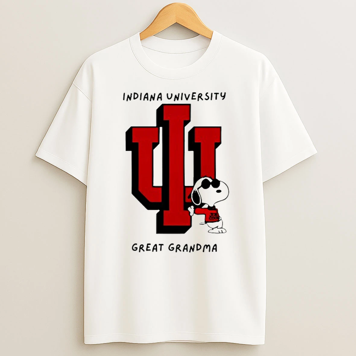 Snoopy X Indiana Hoosiers University Great Grandmas T Shirt