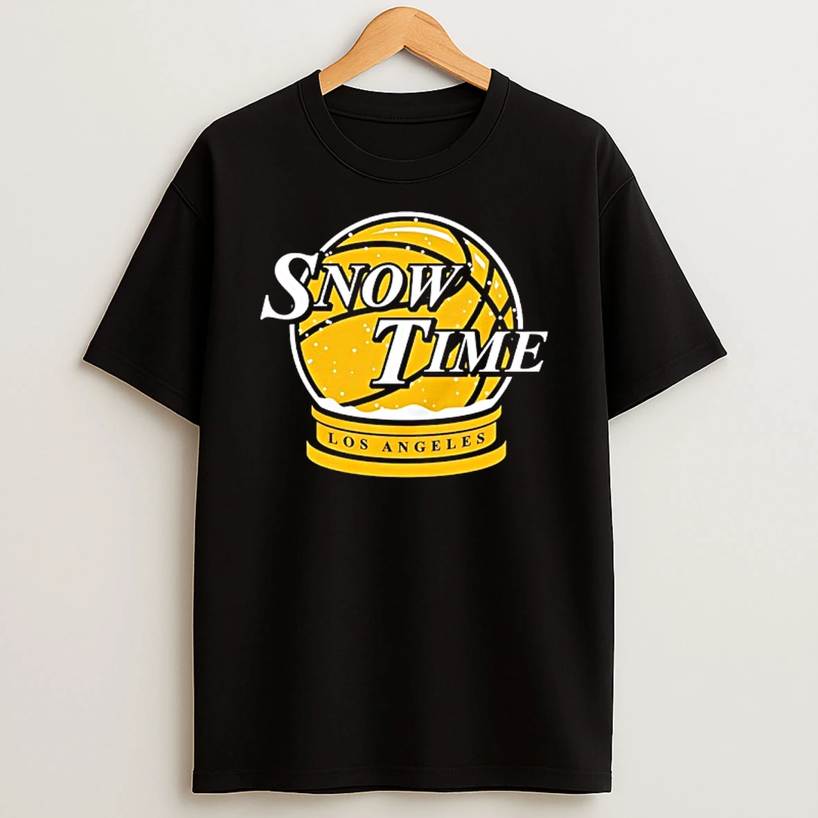 Snow Time Los Angeles Lakers Snow Globe T Shirt