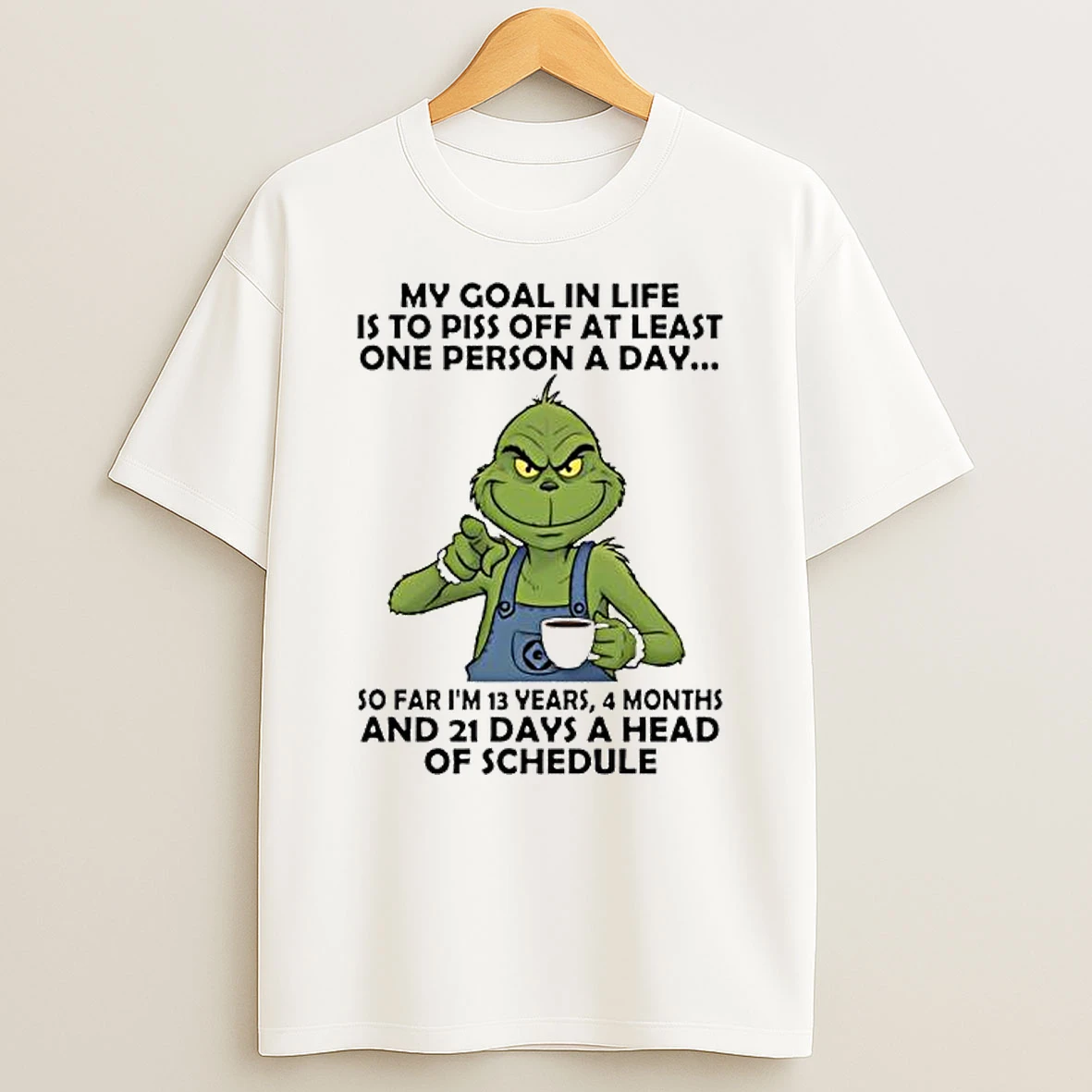 So Far Im 13 Years 4 Months And 21 Days A Head Of Schedule Grinch T Shirt