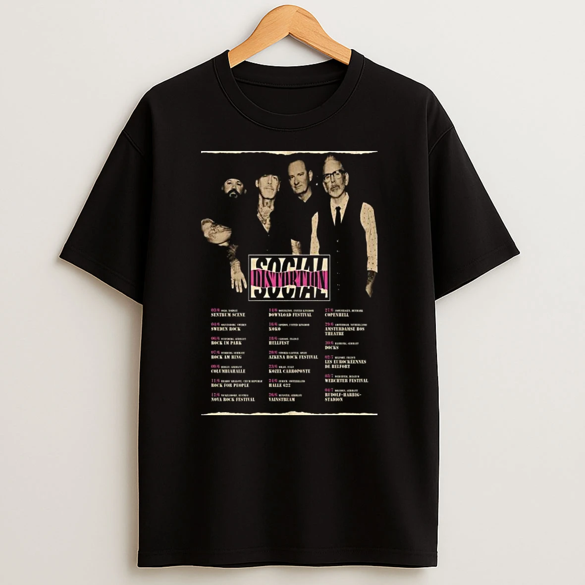 Social Distortion Europe 2026 Tour T Shirt
