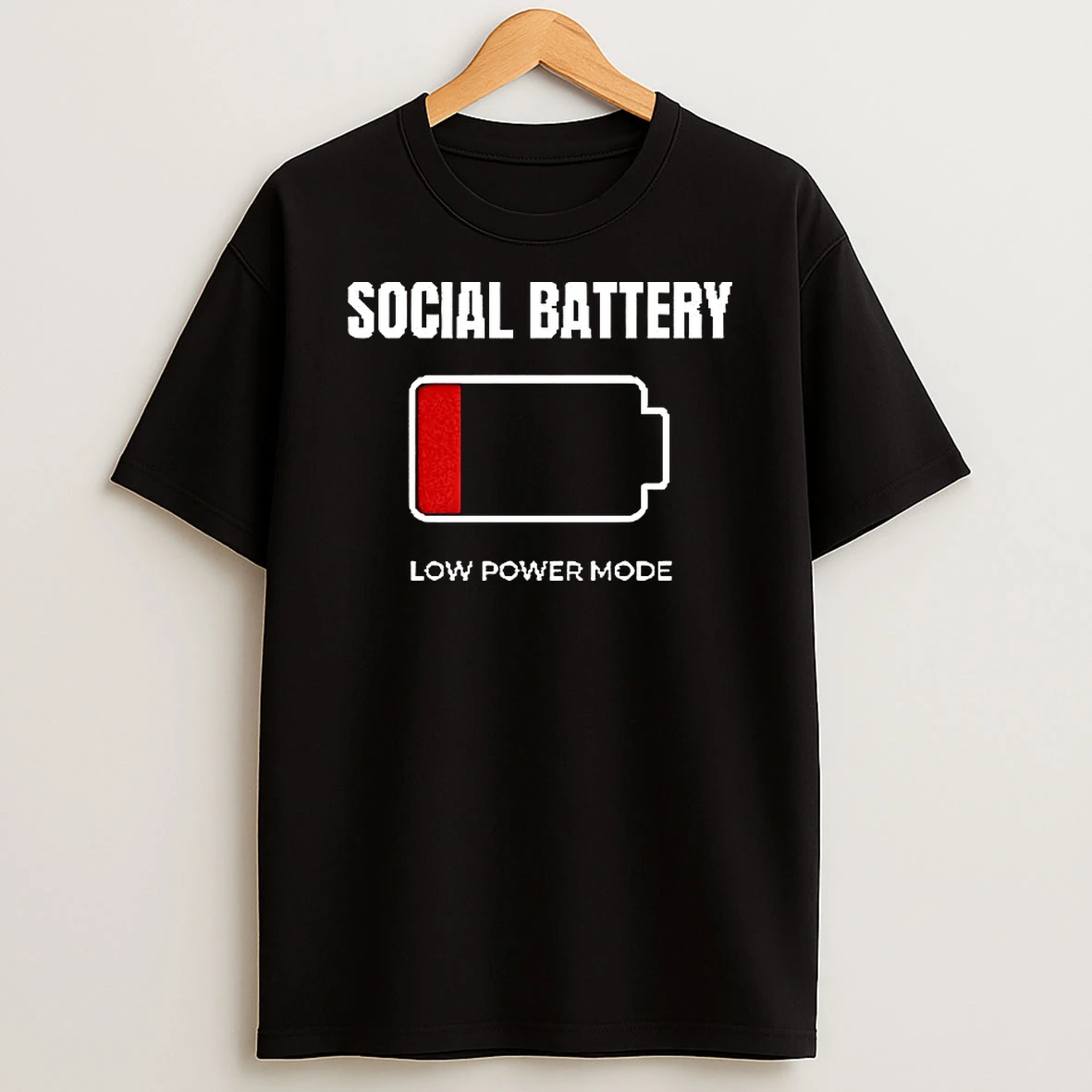 Social Battery Low Power Mode T Shirt