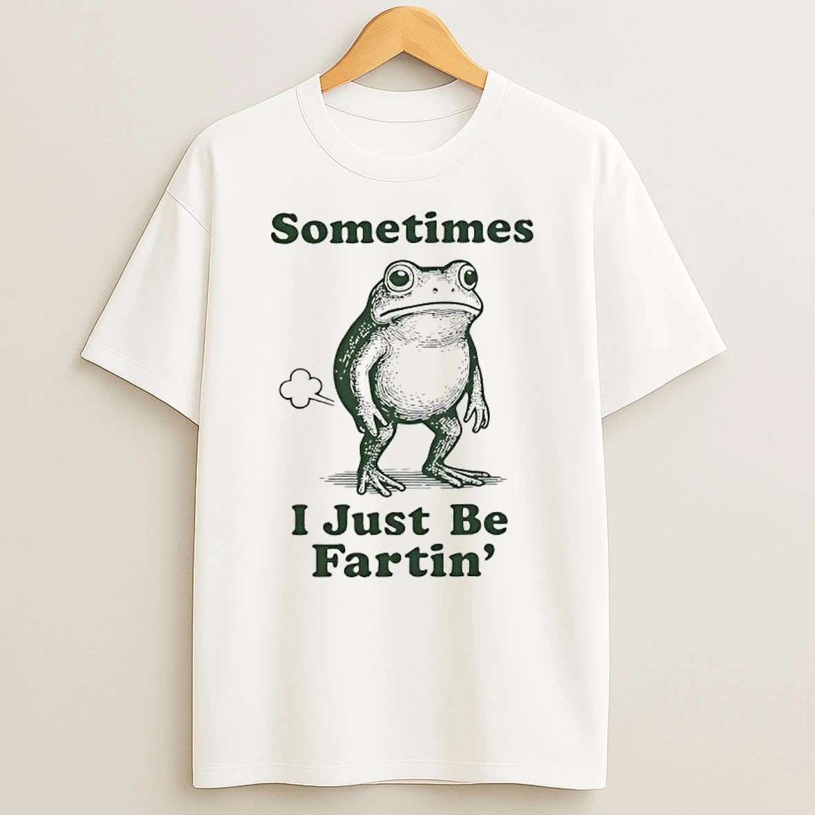 Sometimes I Just Be Fartin Funny Frog Graphic T Shirt