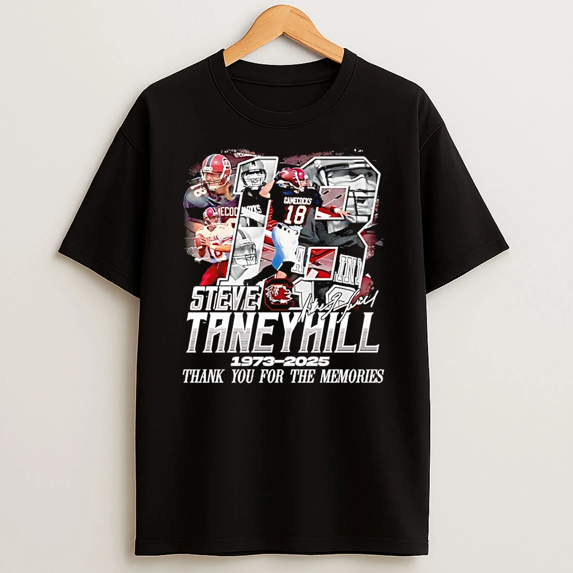 South Carolina Gamecocks Steve Taneyhill 1973 2025 Thank You T Shirt