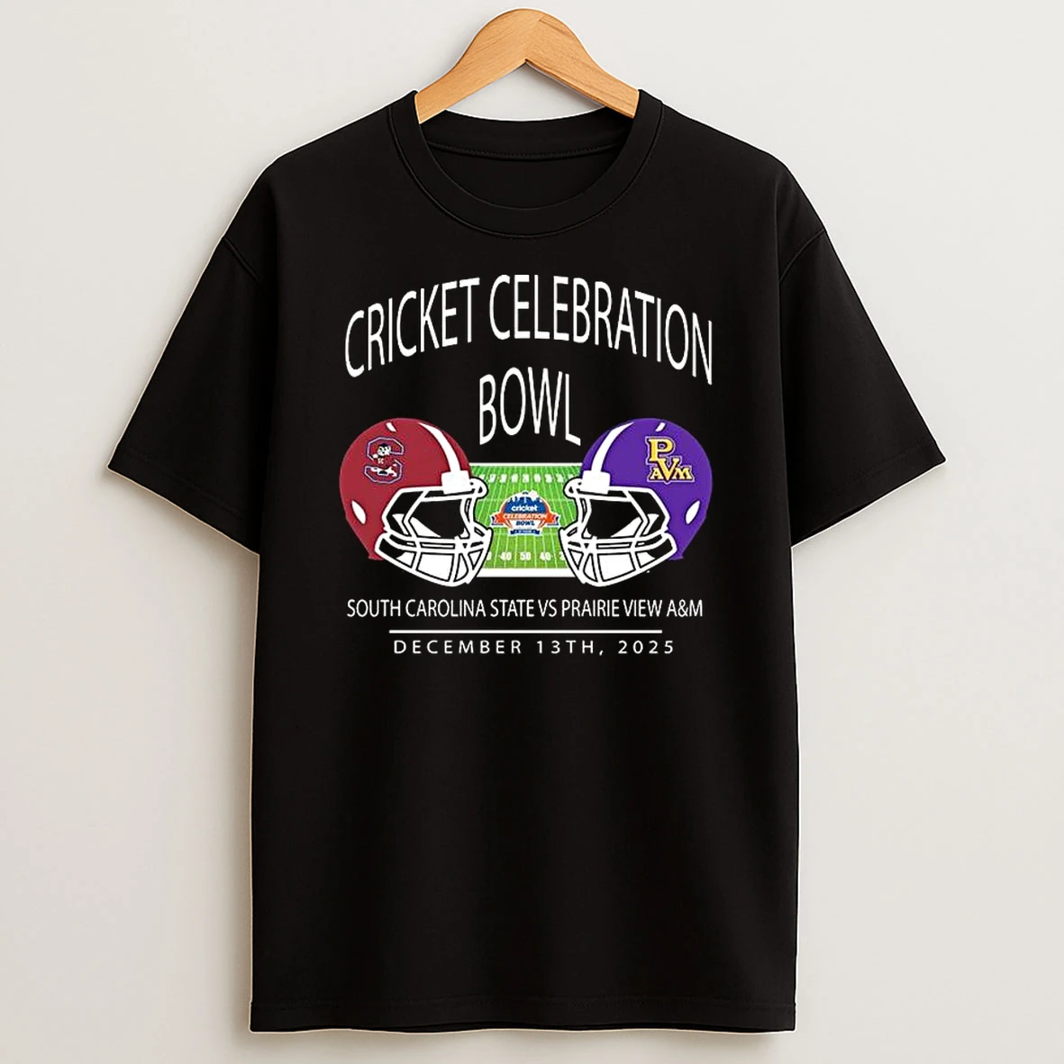 South Carolina State Vs Prairie View Am 2025 Cricket Celebration Bowl At Mercedes Benz Stadium In Atlanta Ga On December 13th 2025 Helmet T Shirt