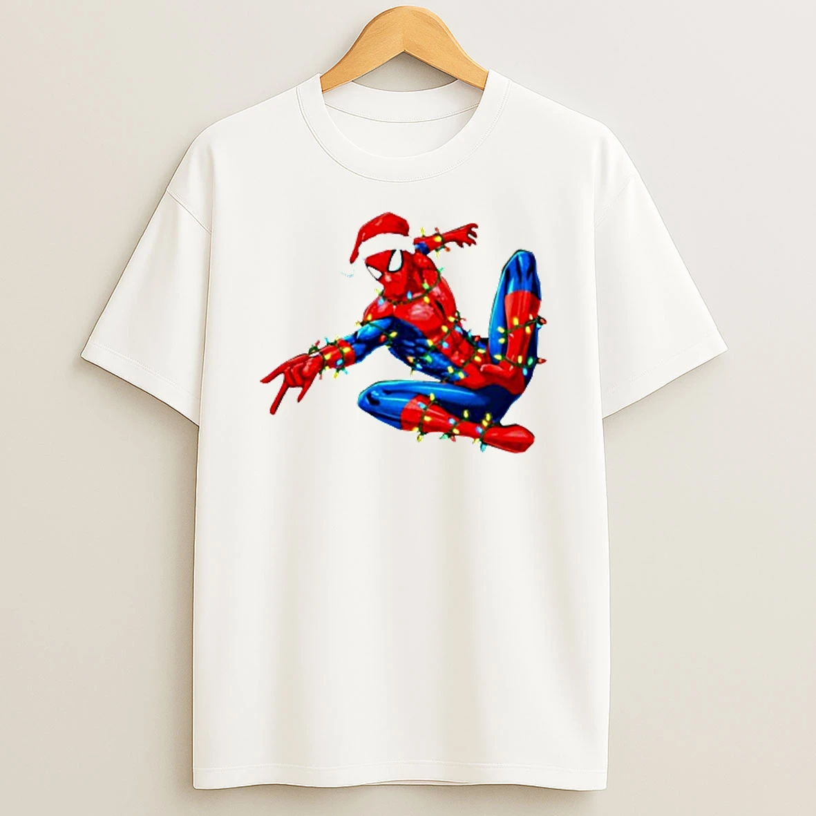 Spider Man Light Merry Christmas T Shirt