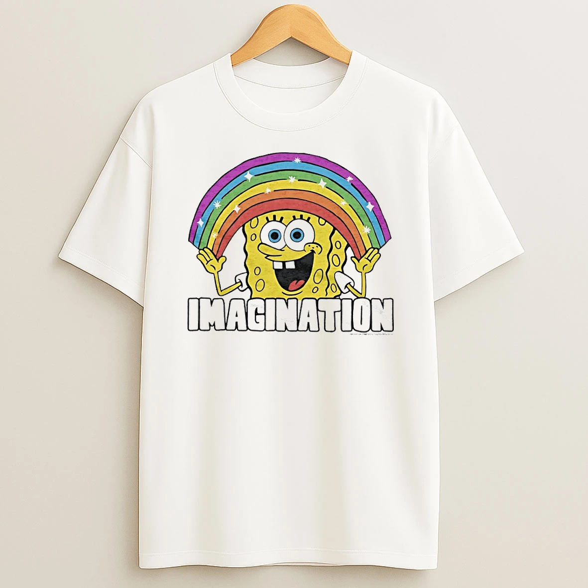 Sponge Squarepants Imagination Rainbow Circle T Shirt