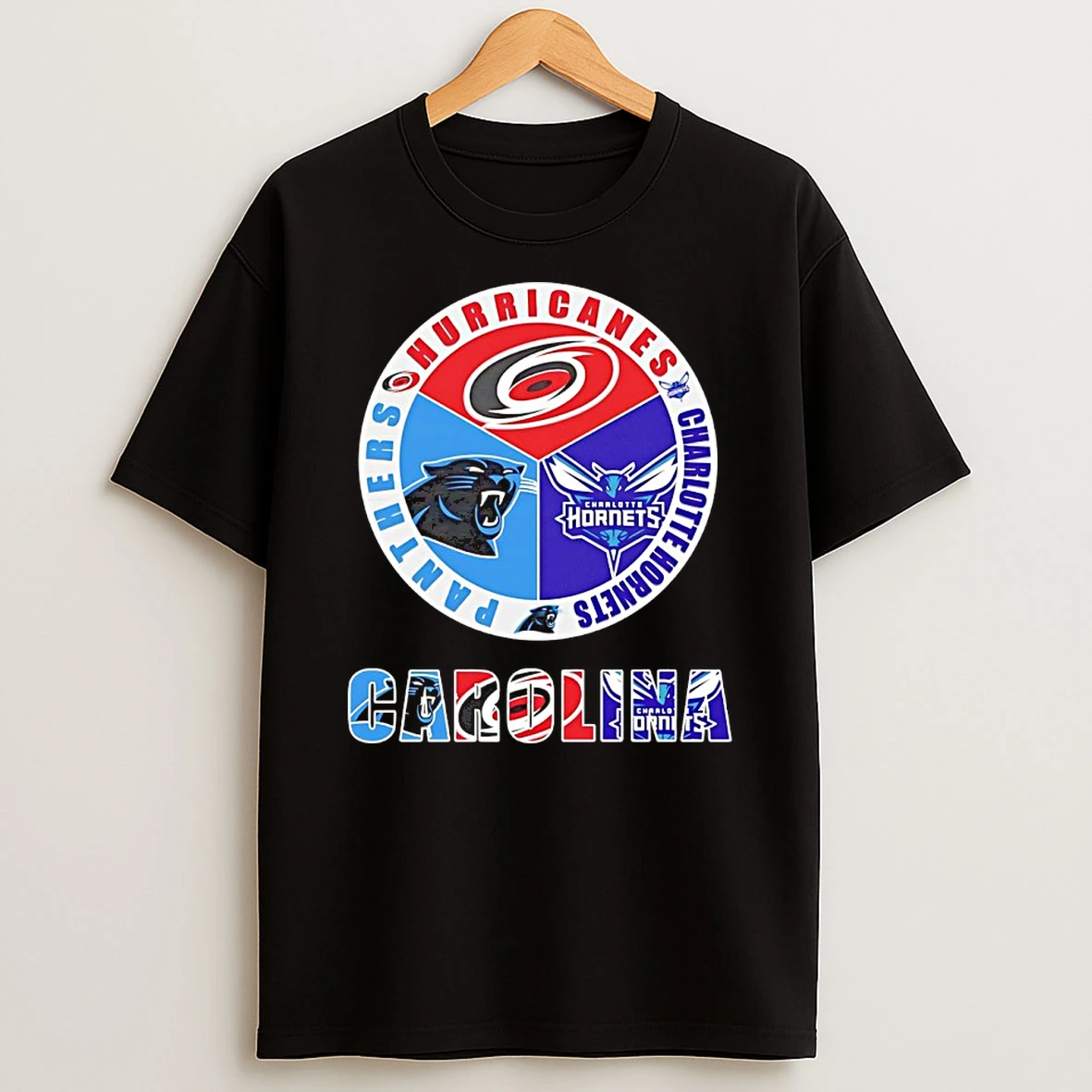 Sports In Carolina Hurricanes Charlotte Hornets Panthers T Shirt