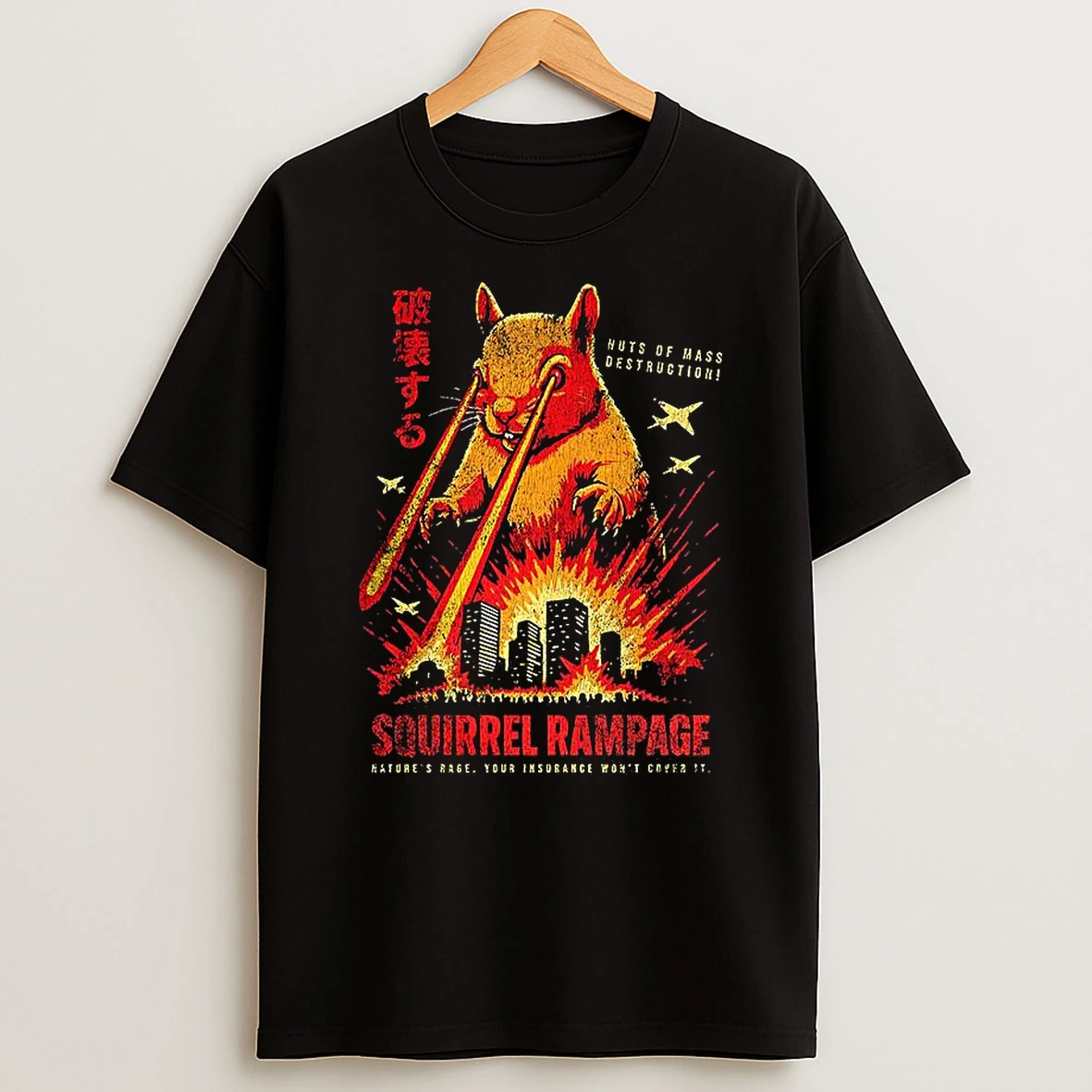 Squirrel Rampage Huts Of Mass Destruction Graphic T Shirt