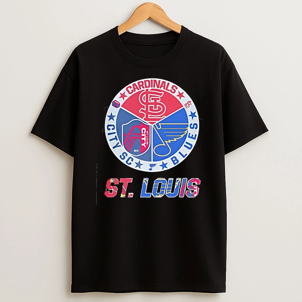 St Louis Cardinals St Louis Blues St Louis City Sc T Shirt
