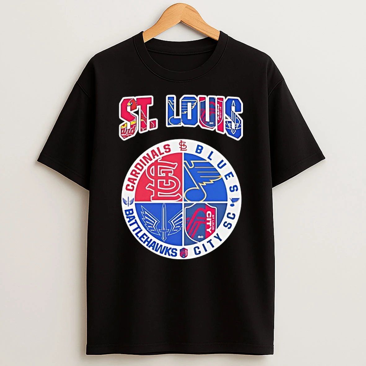 St Louis In Top St Louis Cardinals St Louis Blues St Louis Battlehawks St Louis City Sc T Shirt