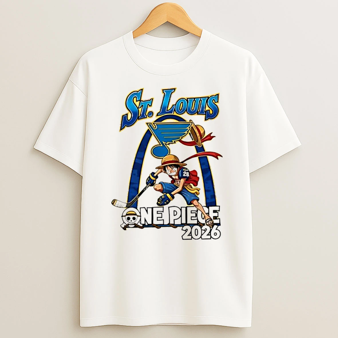 St Louis Blues One Piece 2026 Luffy T Shirt