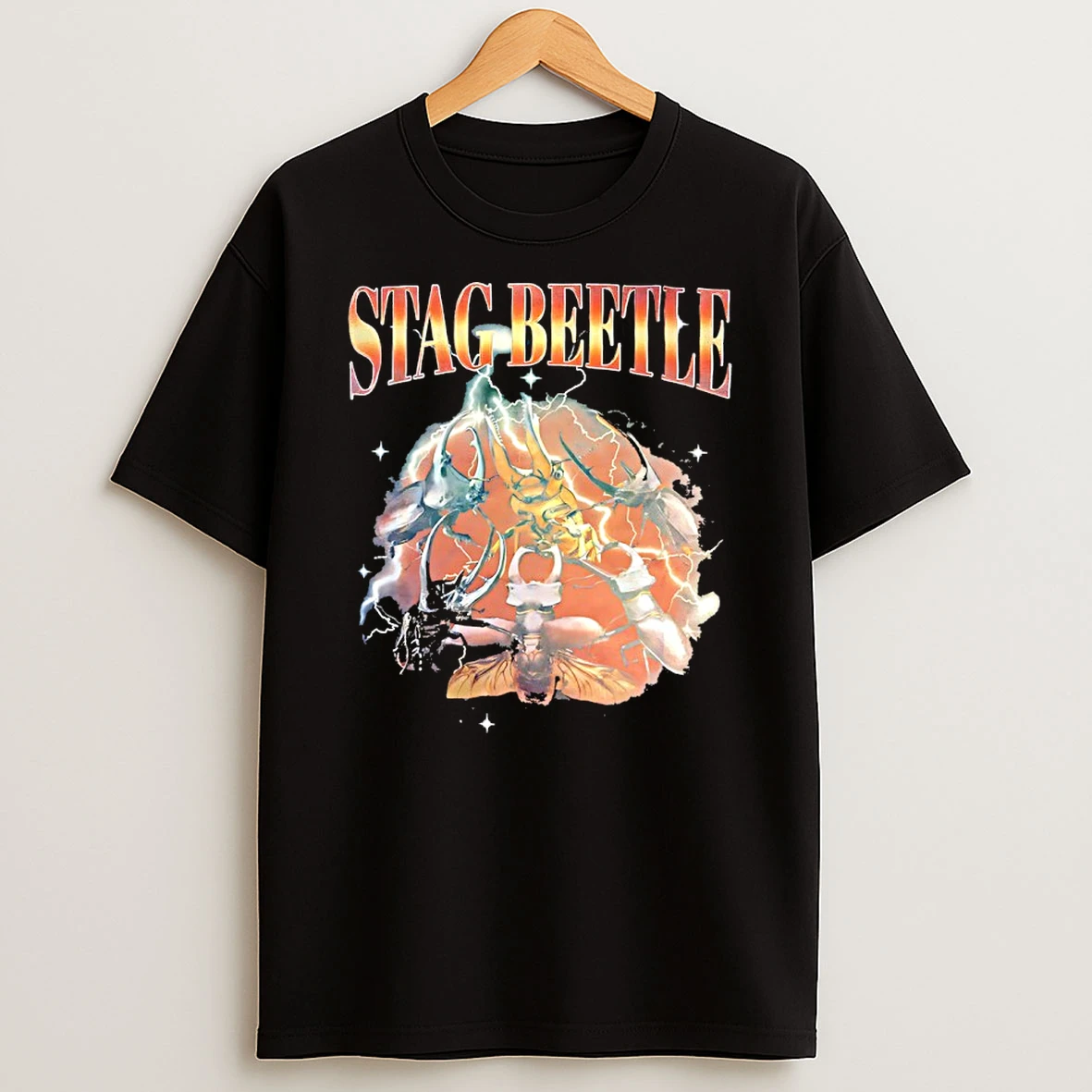 Stag Beetle 90s Bootleg Graphic T Shirt
