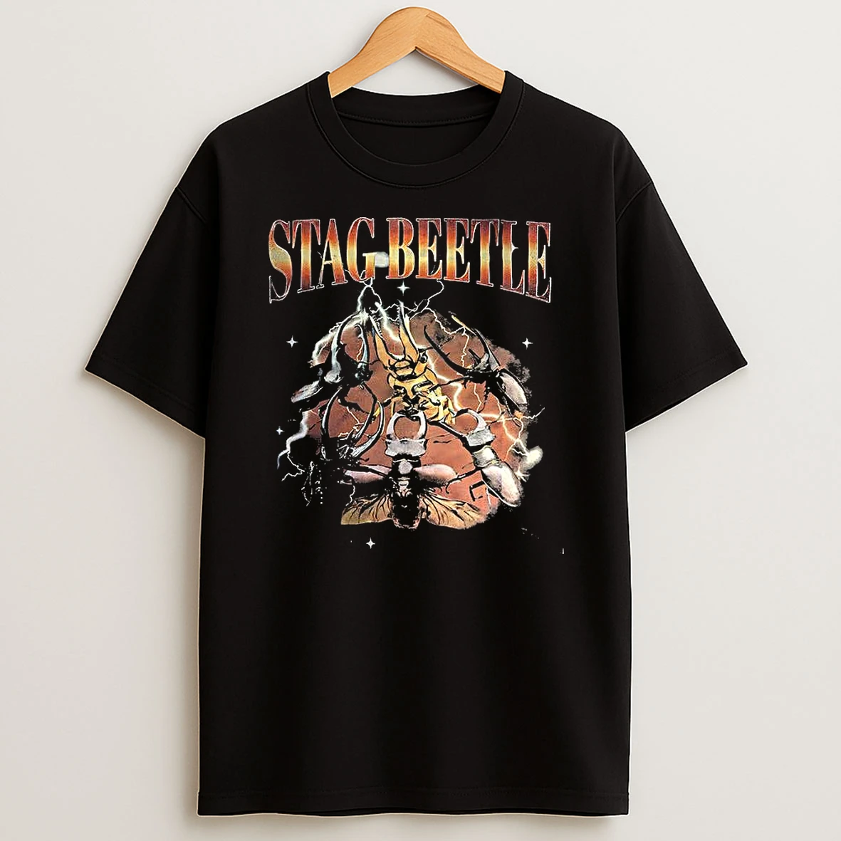 Stag Beetle Graphic T Shirt