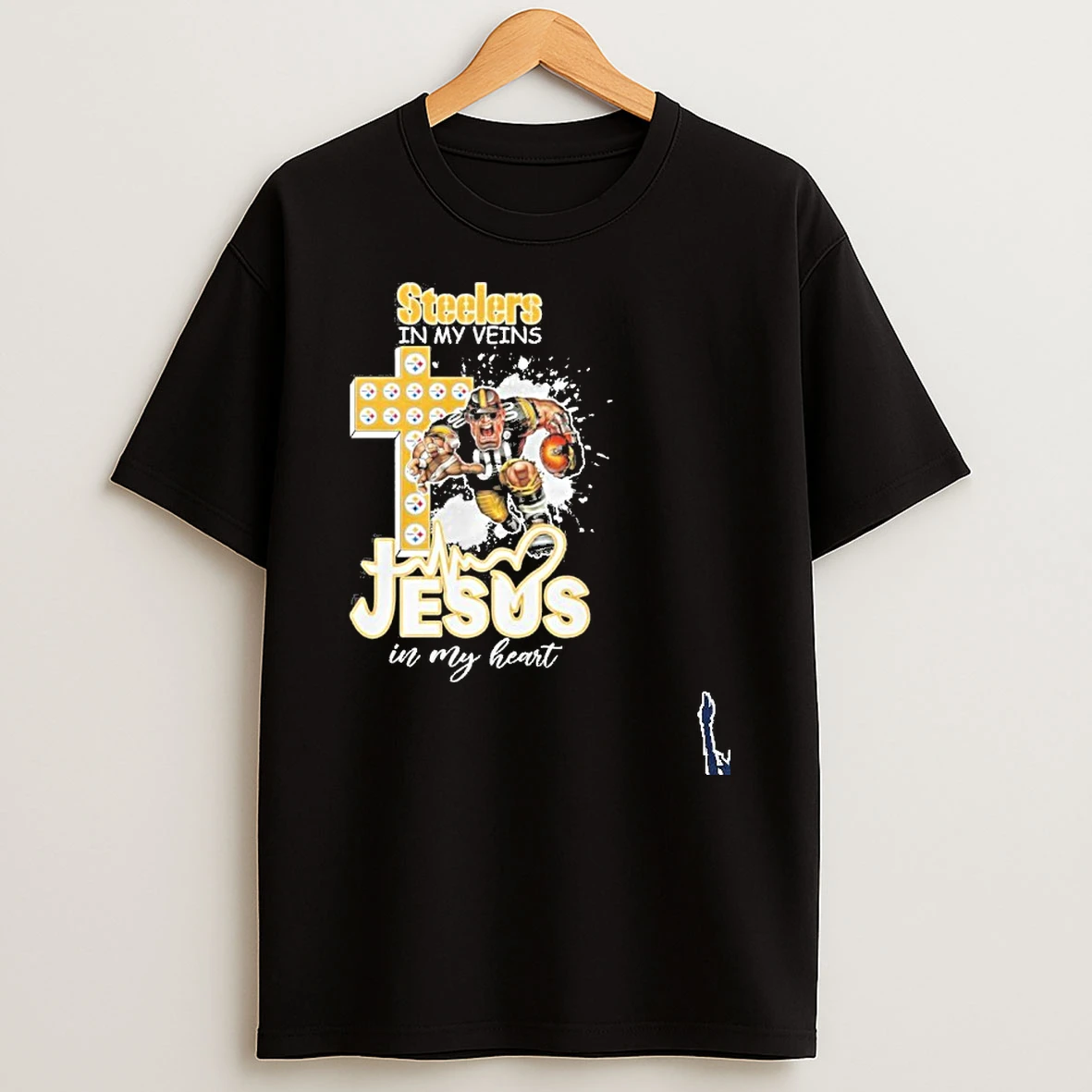 Steelers In My Veins Jesus Mascot In My Heart Mascots T Shirt