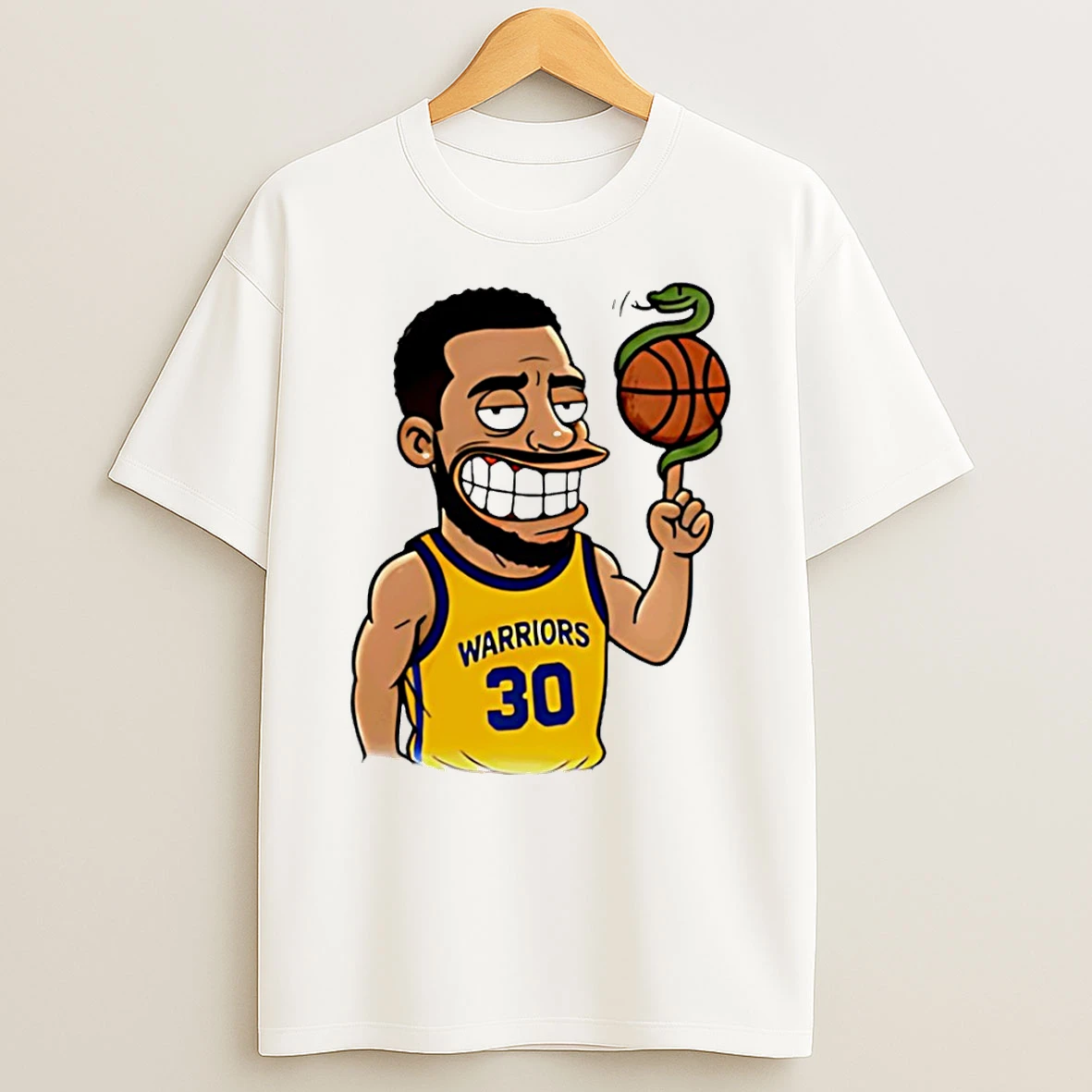 Steph Curry Golden State Warriors Snake Ball Cartoon T Shirt