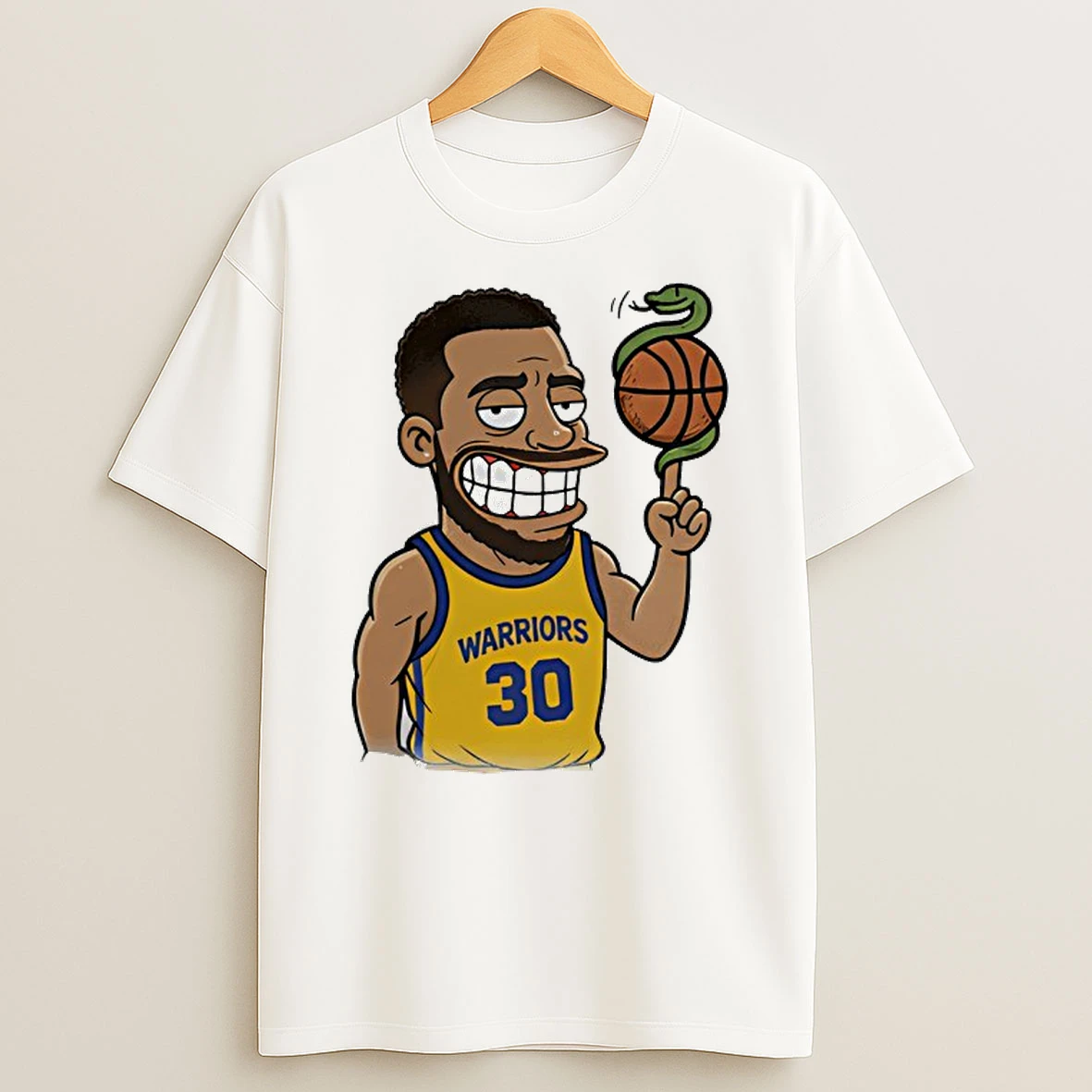 Steph Curry Snake Ball Cartoon T Shirt