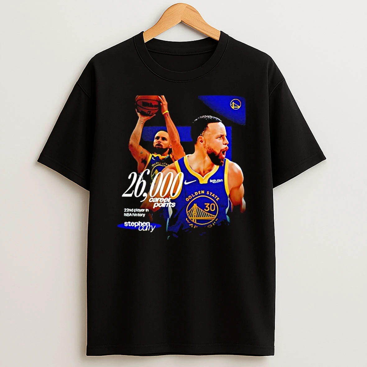Stephen Curry Gsw 26000 Career Points 22nd Player In Nba History T Shirt