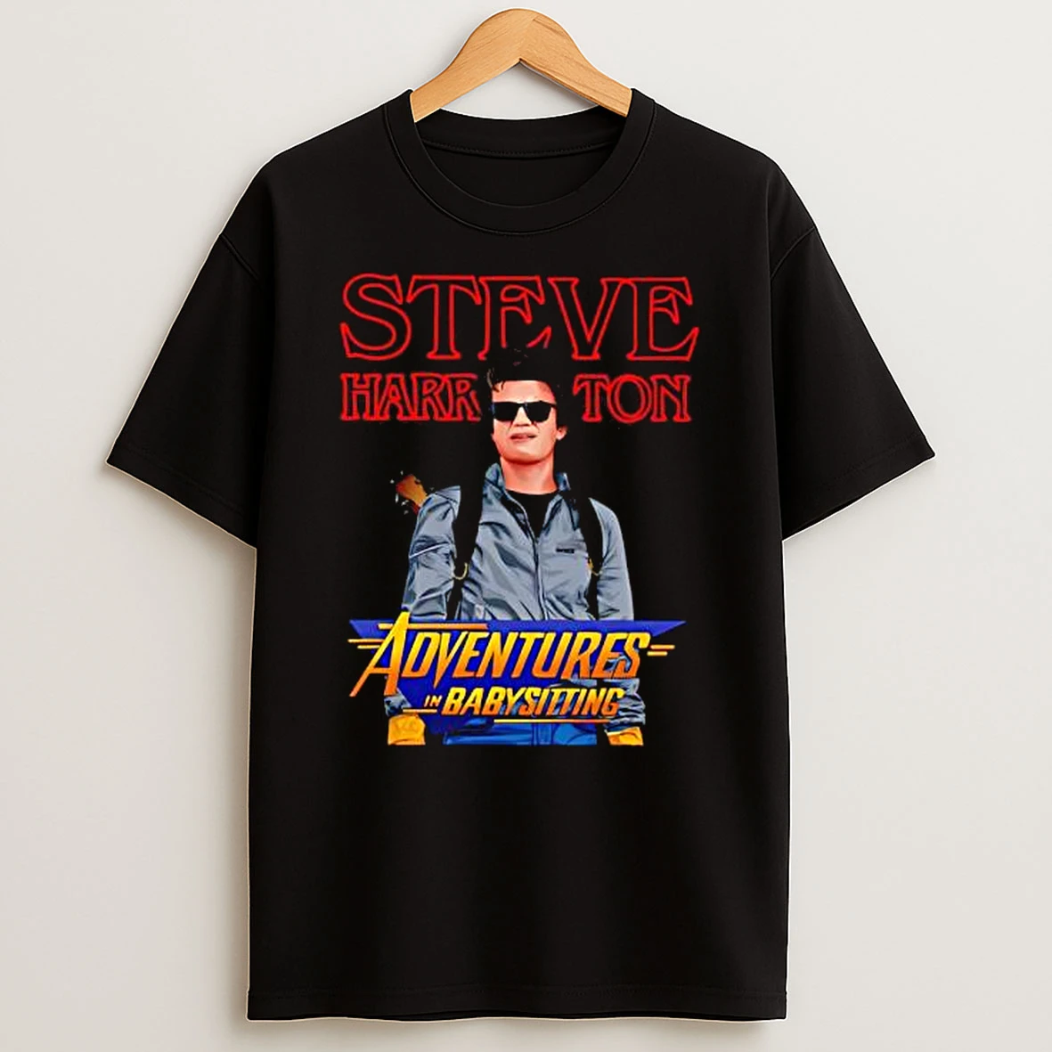 Steve Harrington Adventures In Babysitting Character Stranger Things Graphic T Shirt