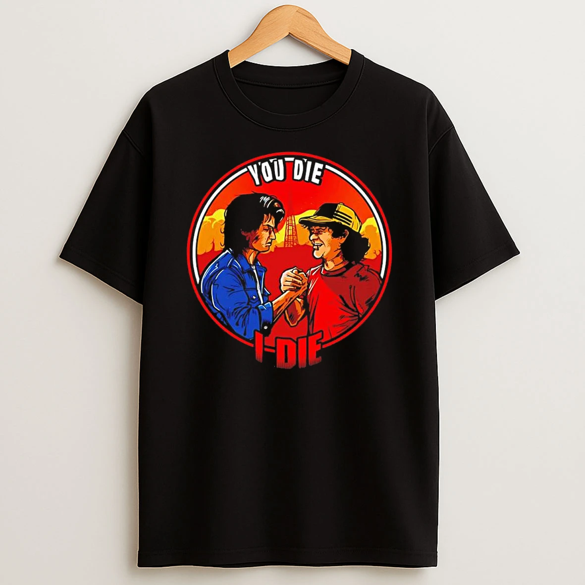 Steve Harrington And Dustin Henderson Stranger Things Hawkins Handshake T Shirt
