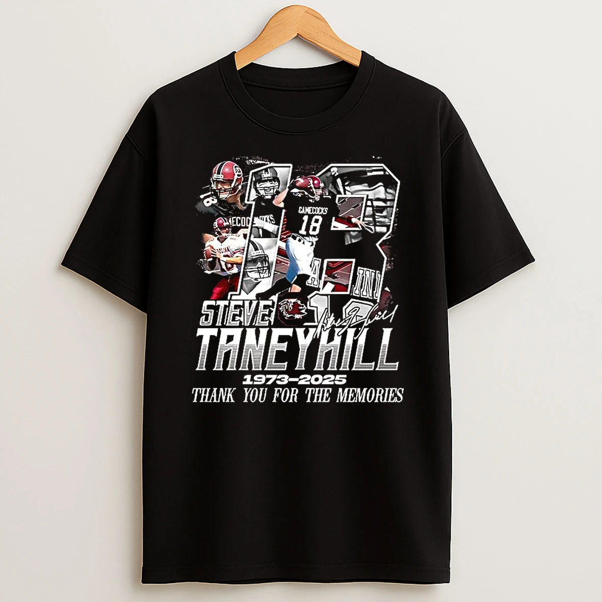 Steve Taneyhill South Carolina Gamecocks Ncaa 1973 2025 Thank You For The Memories Signature T Shirt