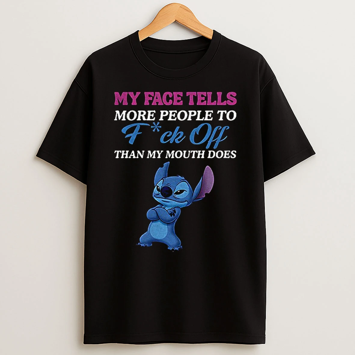 Stitch My Face Tells More People To Fuck Off Than My Mouth Does T Shirt