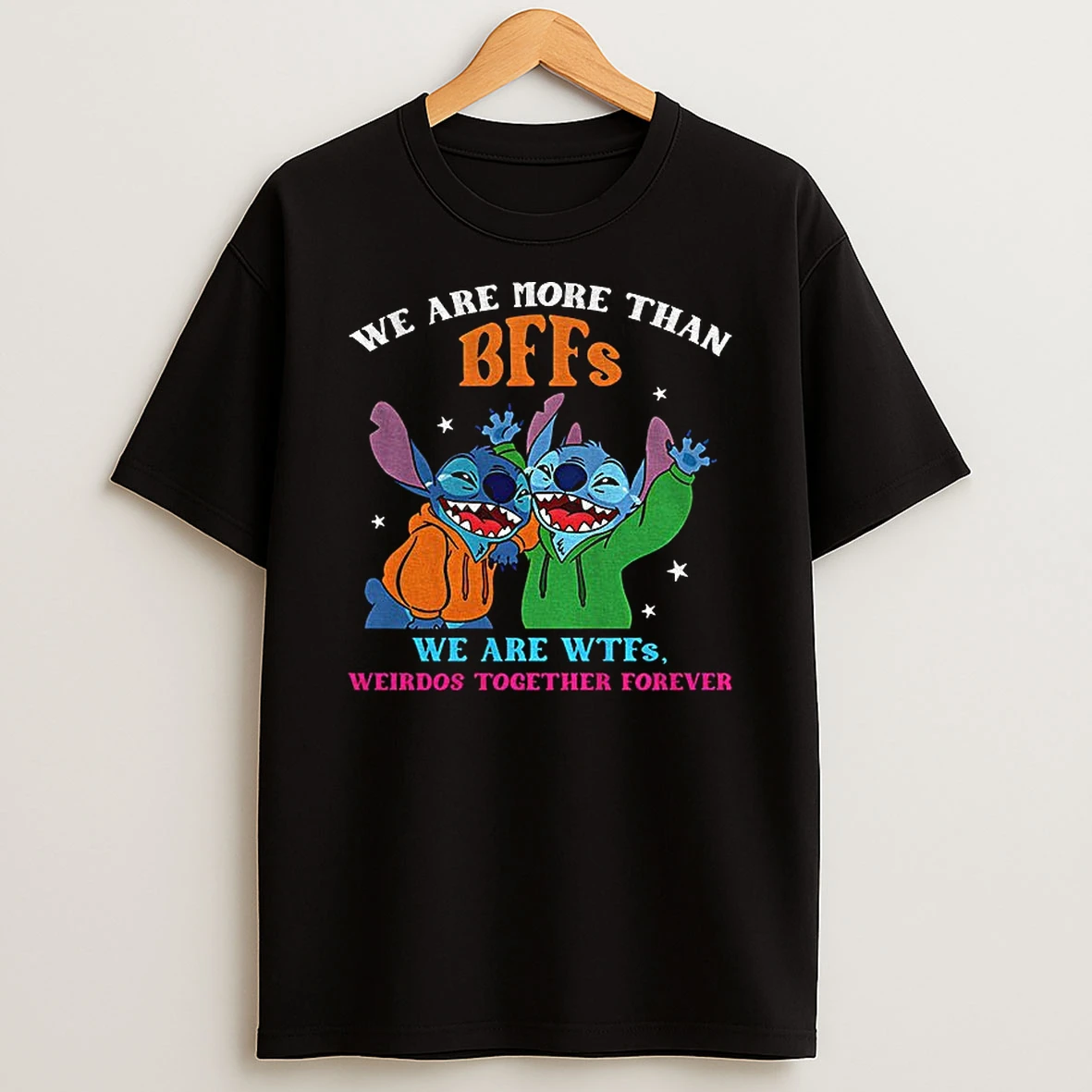 Stitch We Are More Than Bffs We Are Wtfs Weirdos Together Forever Christmas T Shirt