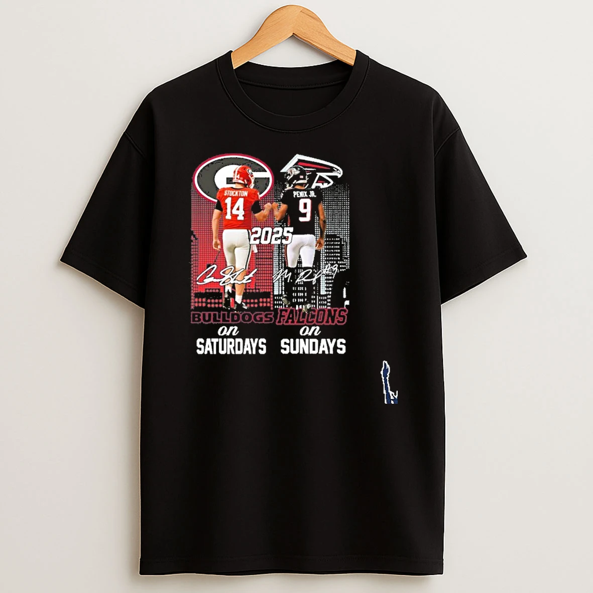 Stockton Georgia Bulldogs On Saturdays And Penix Jr Atlanta Falcons On Sundays T Shirt