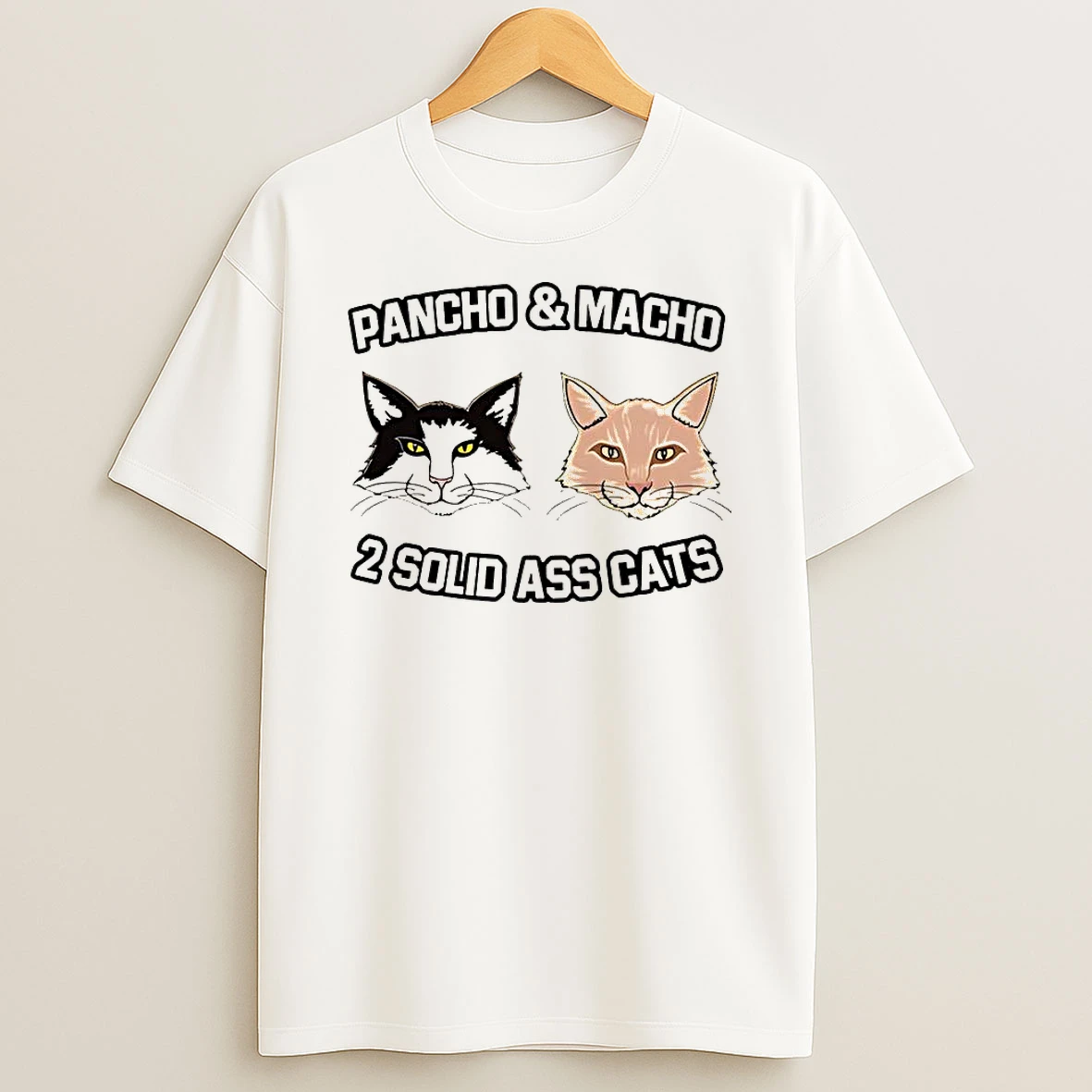 Stone Colds Cat Pancho And Macho Two Solid Ass Cats T Shirt