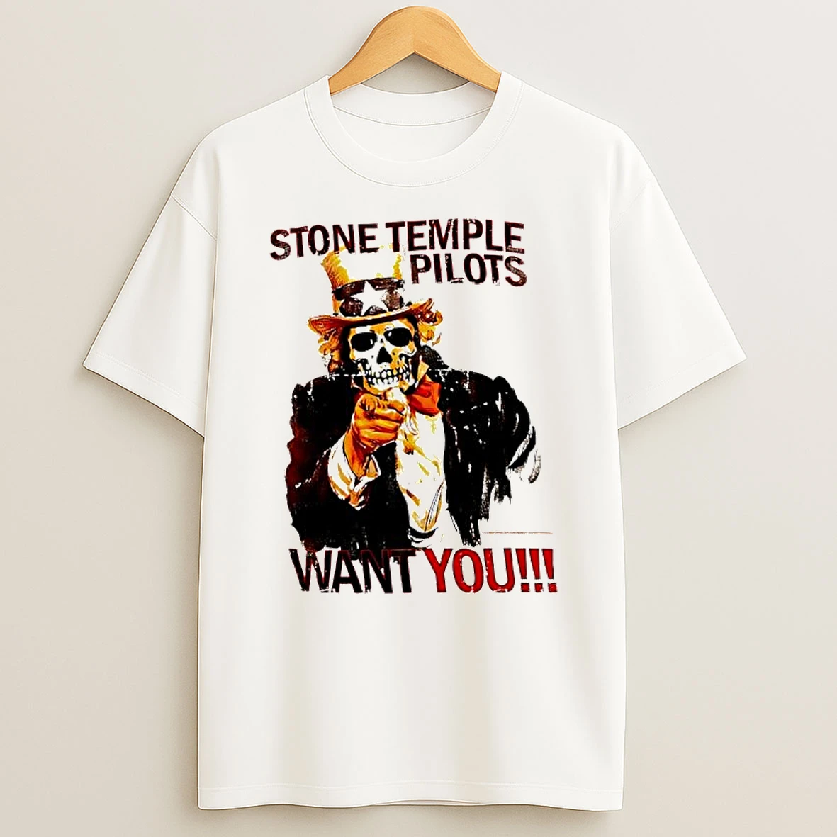Stone Temple Pilots Wants You Usa Skeleton T Shirt