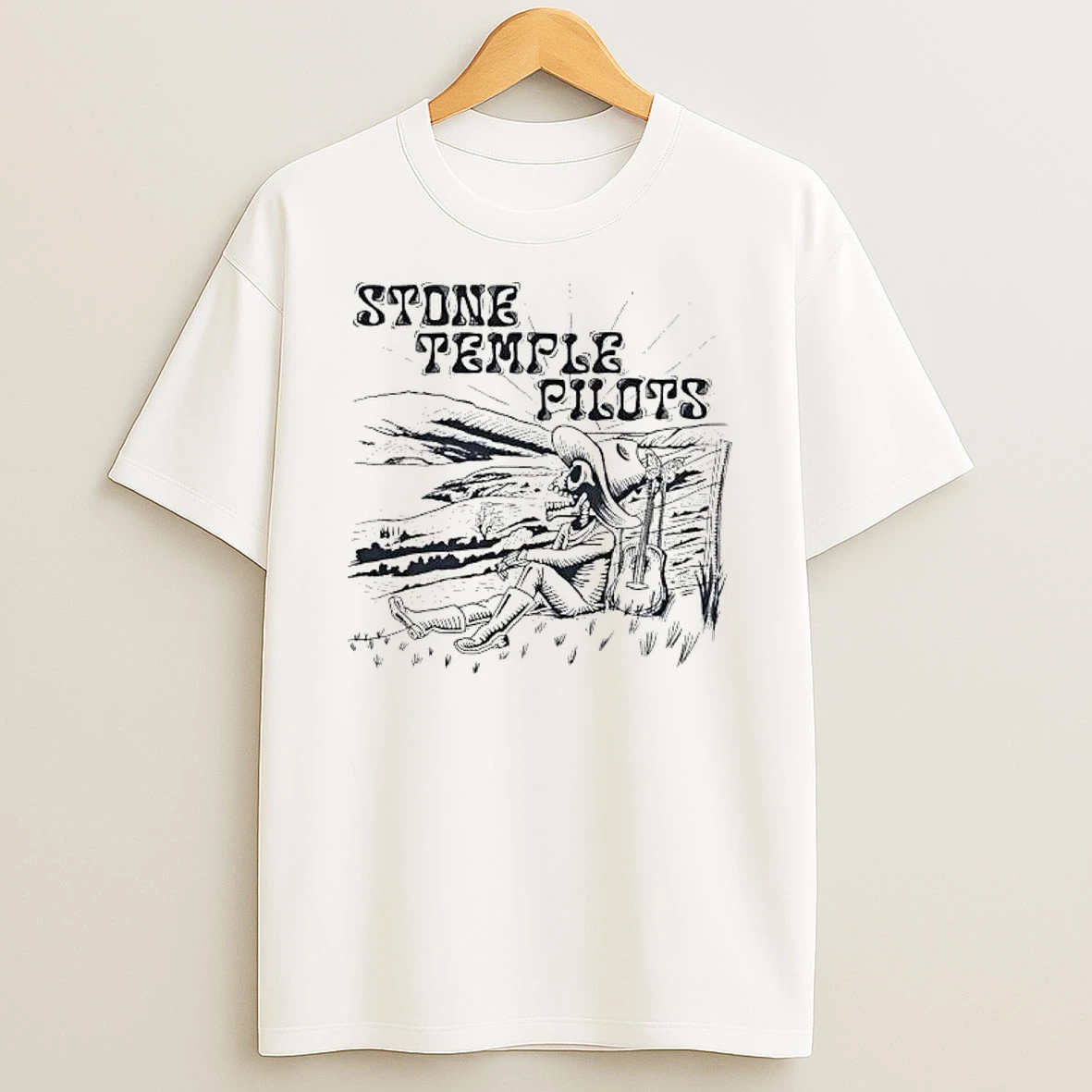 Stone Temple Pilots Band Skeleton T Shirt