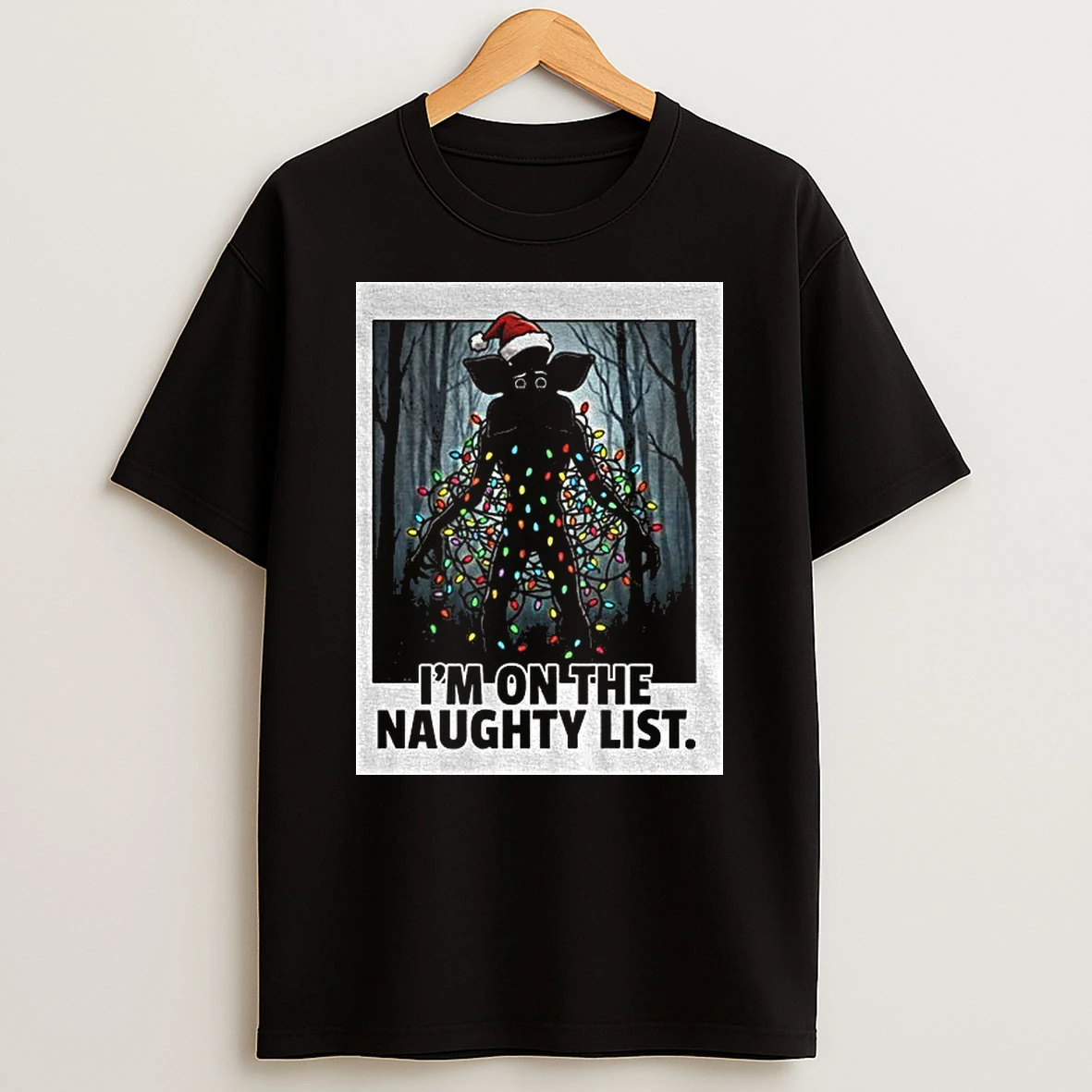 Stranger Christmas Demogorgon On The Naughty List T Shirt