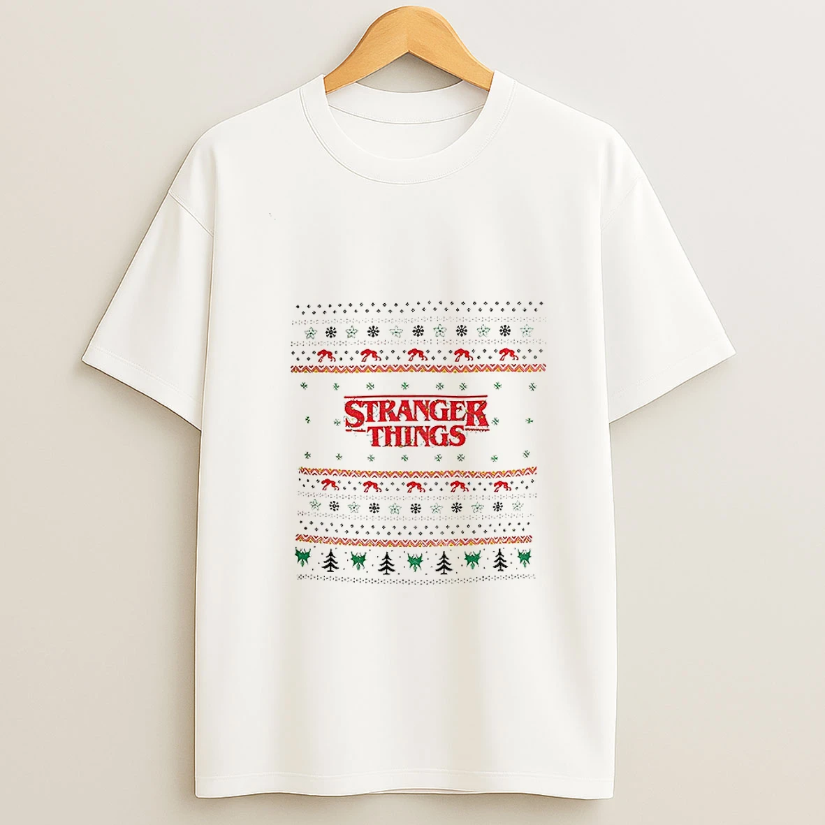 Stranger Things Christmas Holiday T Shirt