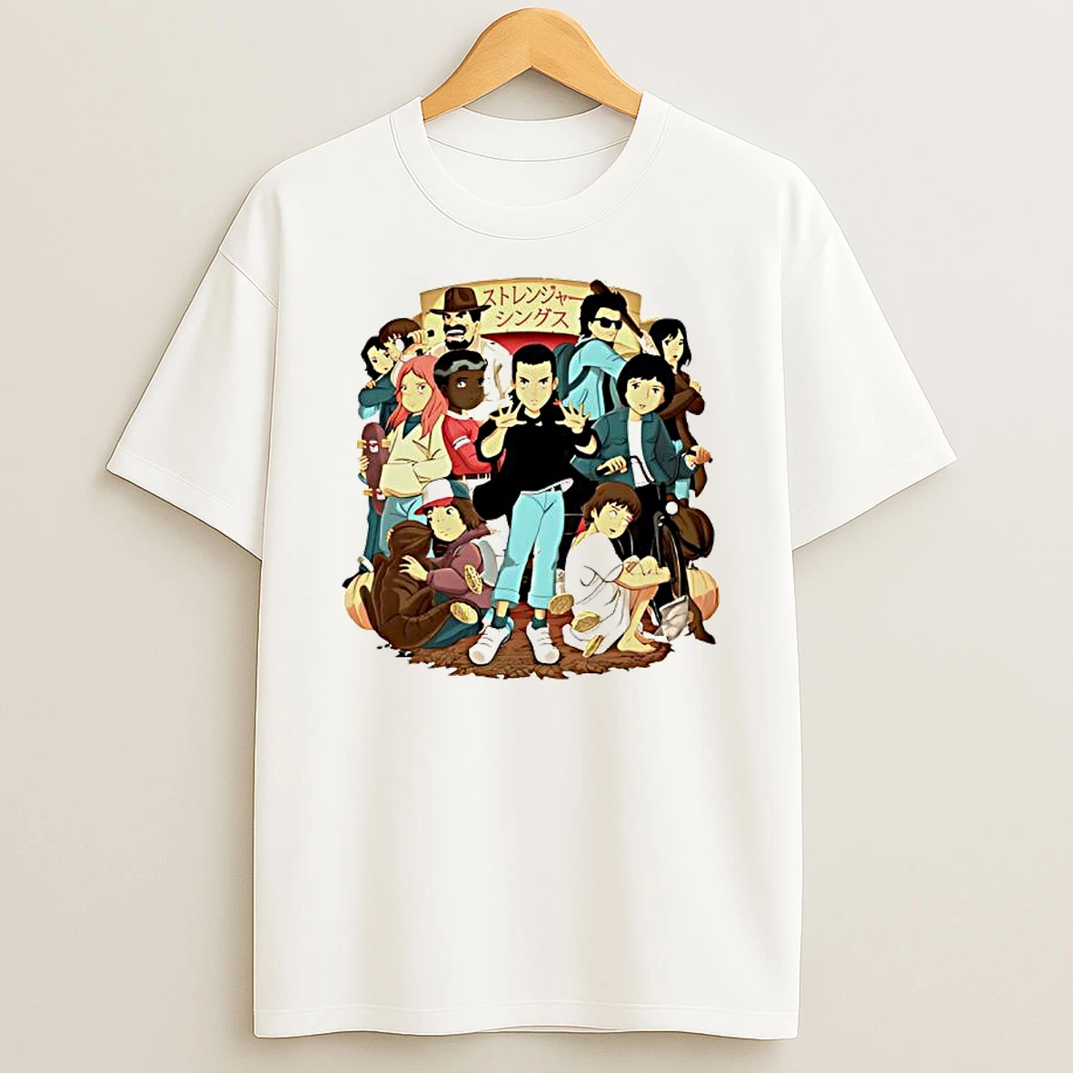 Stranger Things Ghibli Anime Characters T Shirt
