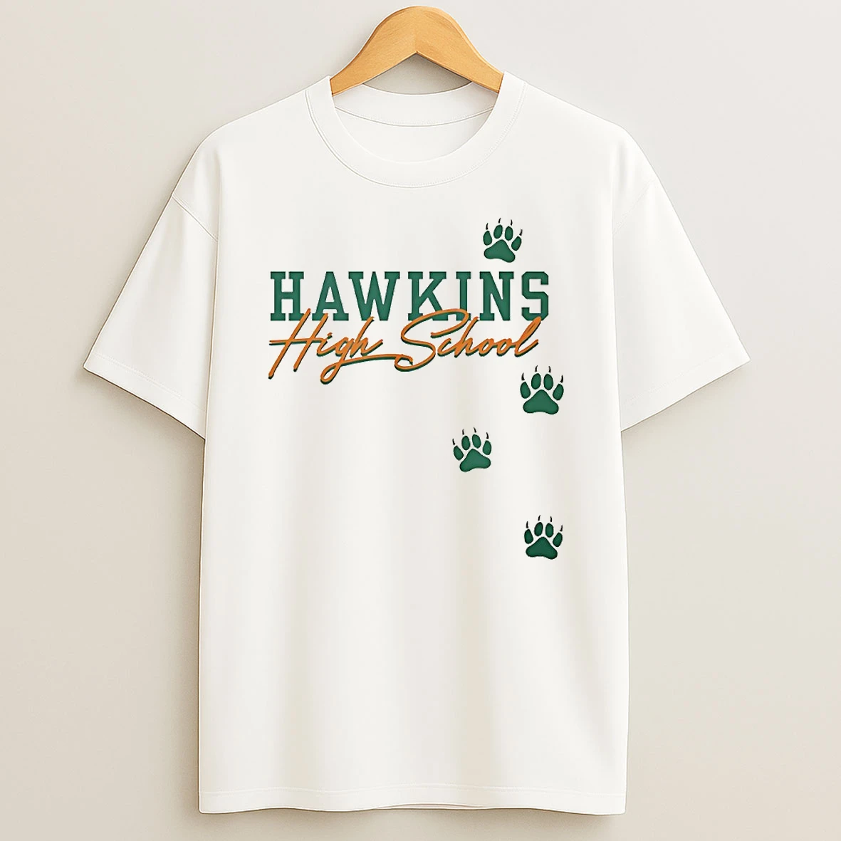 Stranger Things Hawkins High School Circle T Shirt