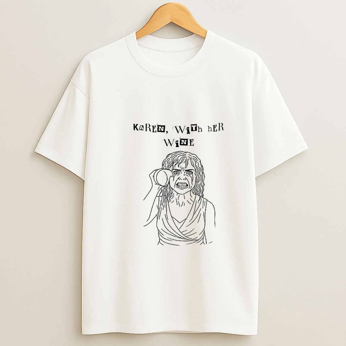 Stranger Things Inspired Karen With Her Wine T Shirt