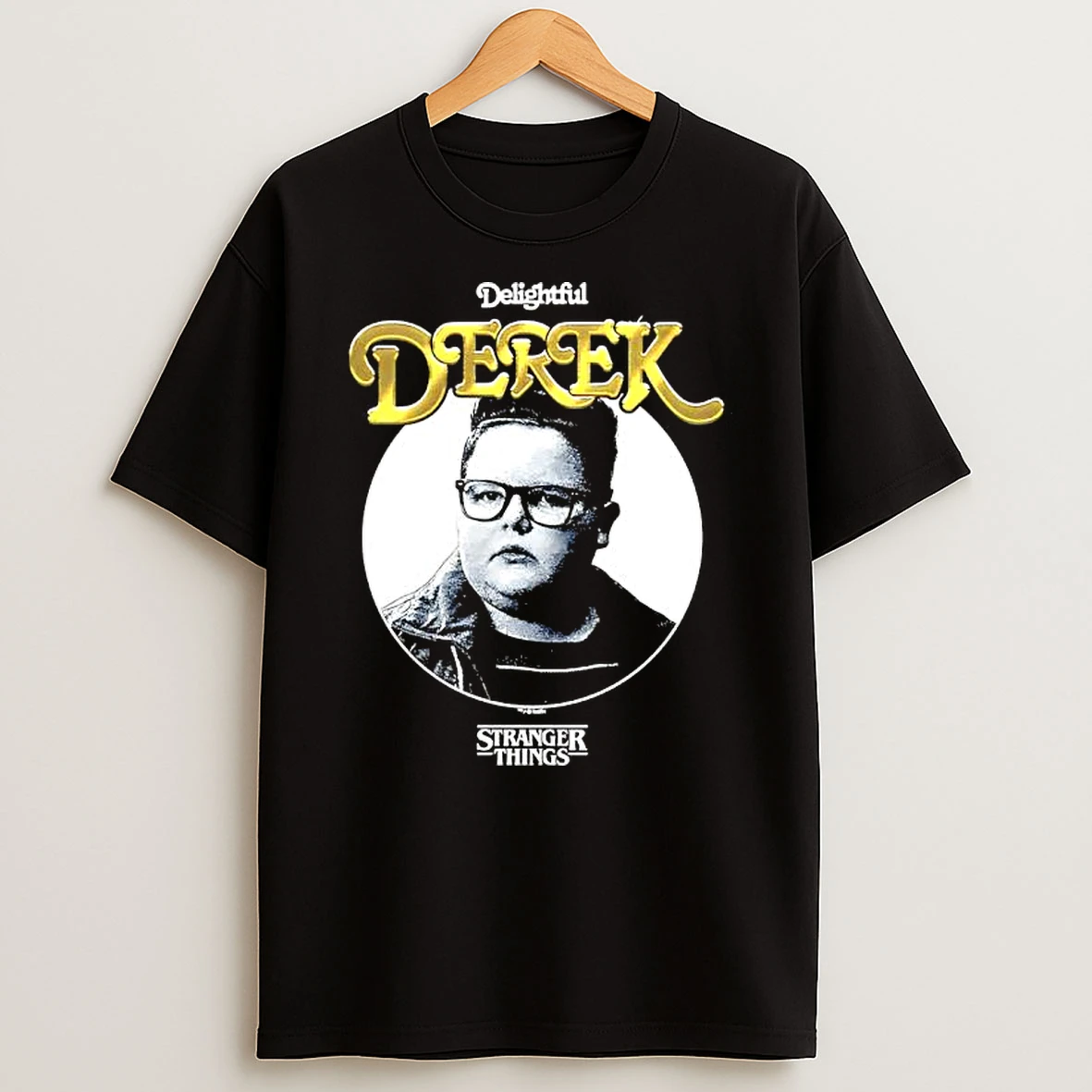 Stranger Things Raglan Delightful Derek Graphic T Shirt