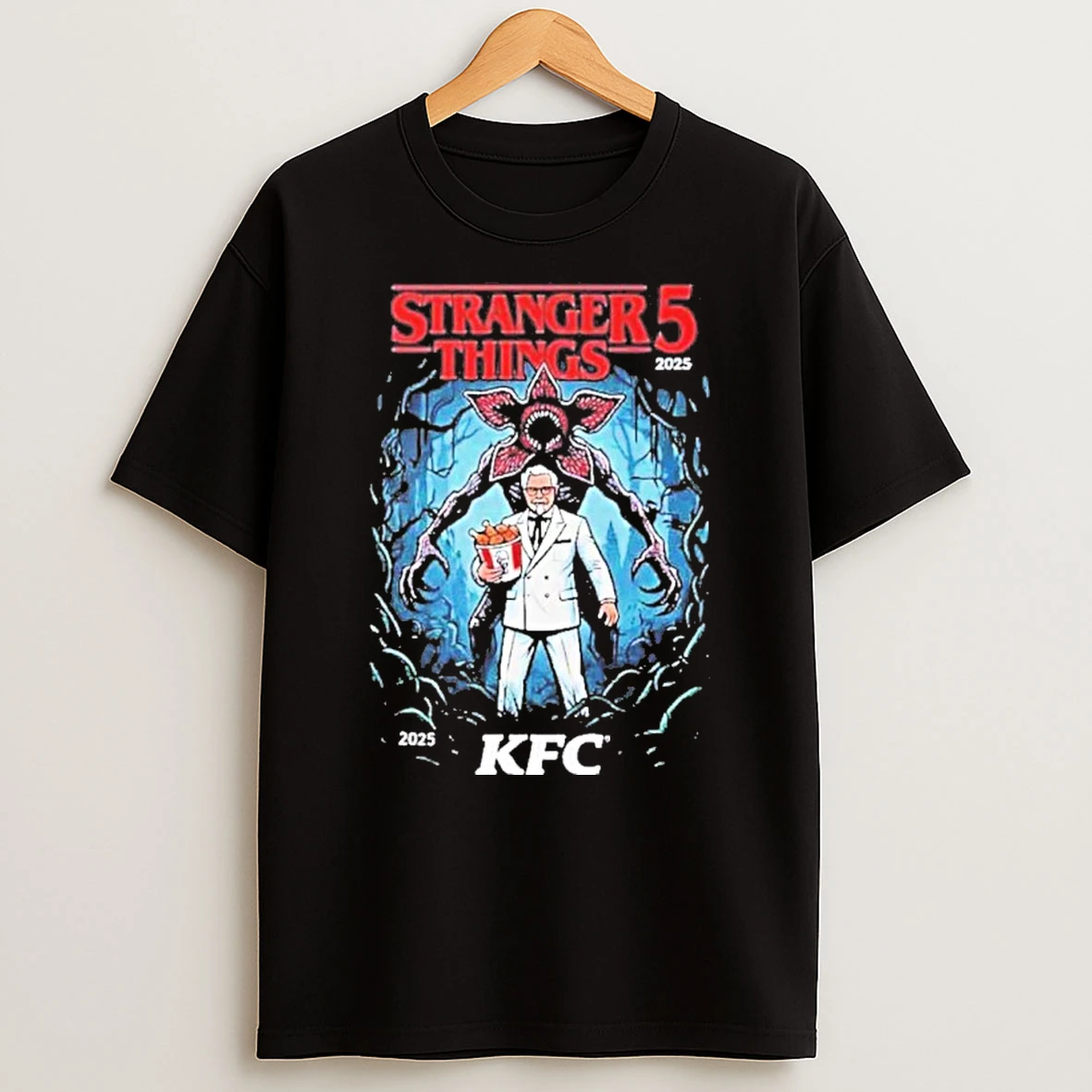 Stranger Things Season 5 X Kfc Demogorgon T Shirt