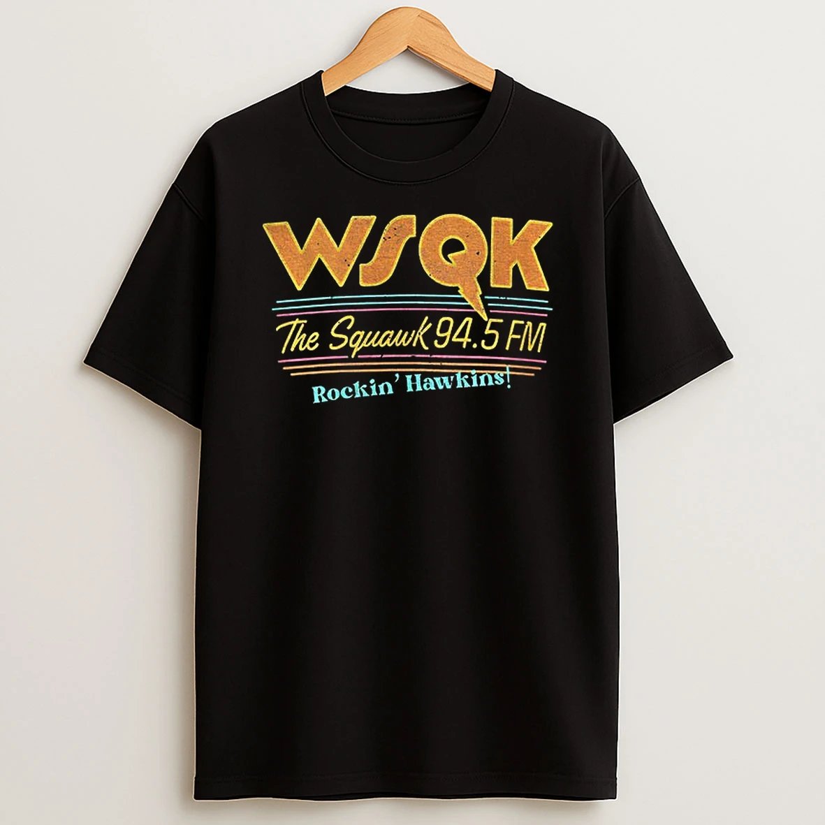 Stranger Things The Squawk 94 5 Fm Rockin Hawkins Vintage T Shirt